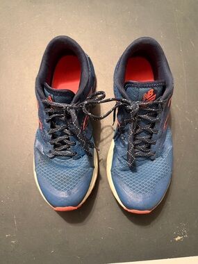 New Balance Women’s Blue Athletic Shoes with Pink Accents